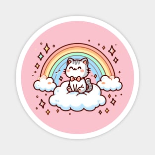 Cute Rainbow Kitty Magnet